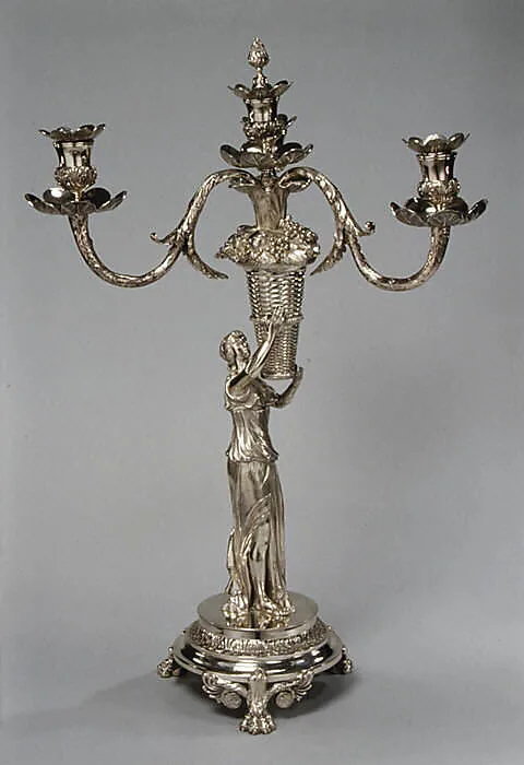 Pair of three-light candelabra — William Pitts