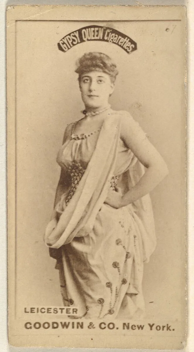 Leicester, from the Actors and Actresses series (N171) for Gypsy Queen Cigarettes — Goodwin & Company
