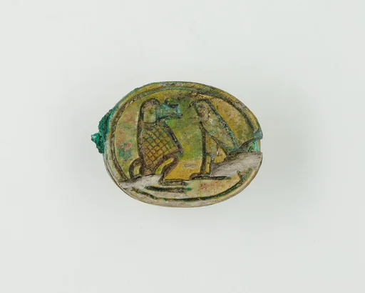 Scarab with device of baboon and falcon on base