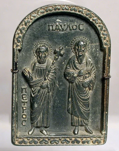 Plaque with Saints Peter and Paul