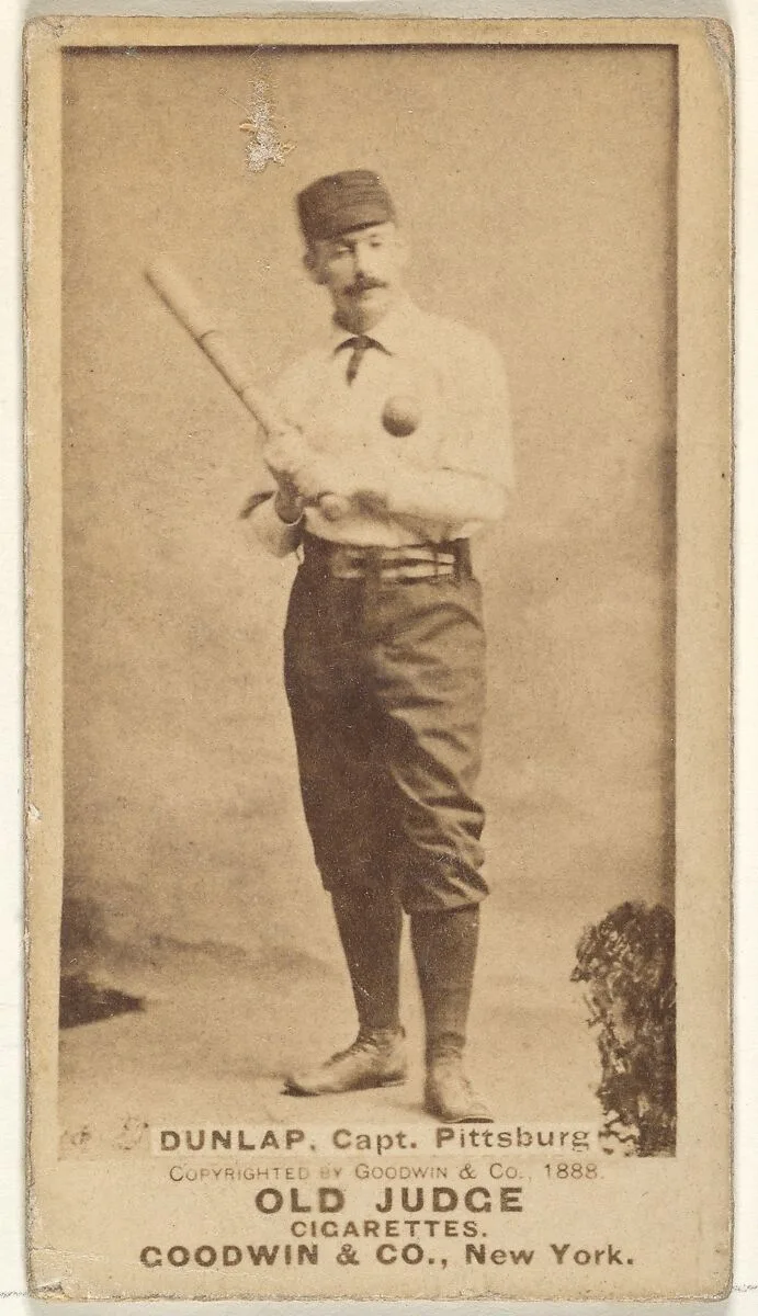 Fred "Sure Shot" Dunlap, Captain, Pittsburgh, from the Old Judge series (N172) for Old Judge Cigarettes — Goodwin & Company
