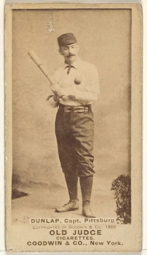 Fred "Sure Shot" Dunlap, Captain, Pittsburgh, from the Old Judge series (N172) for Old Judge Cigarettes