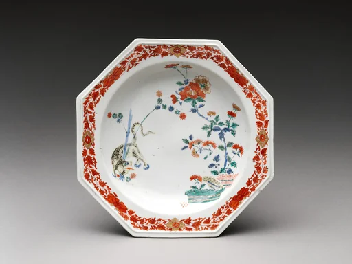 Plate with tiger and bamboo