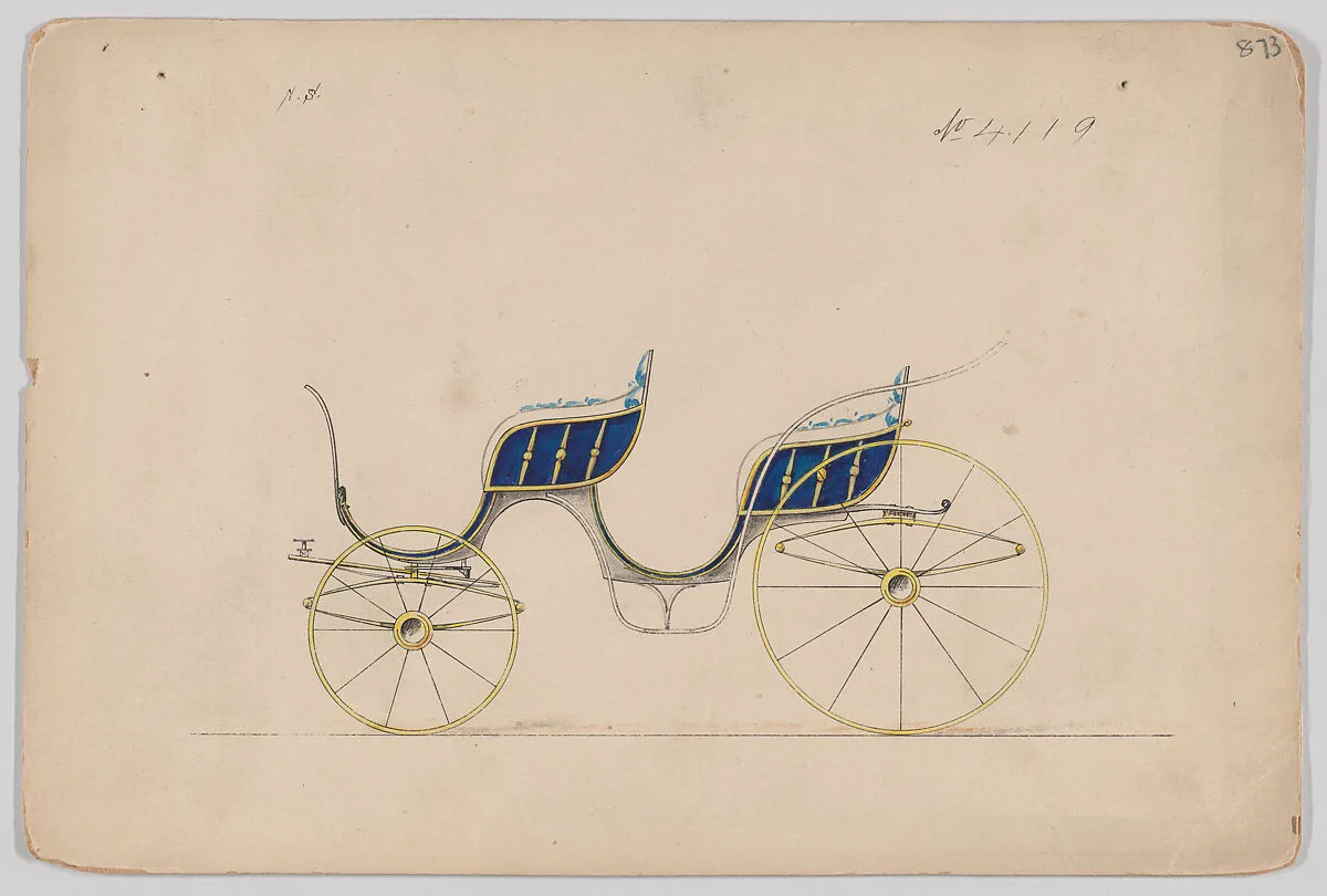 Design for 4 seat Phaeton, no top, no. 4119 — Brewster & Co.|Herman Stahmer