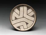 栗木達介作銀緑彩文円皿|Round plate with silver and dark brown design — Kuriki Tatsusuke