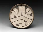 栗木達介作銀緑彩文円皿|Round plate with silver and dark brown design