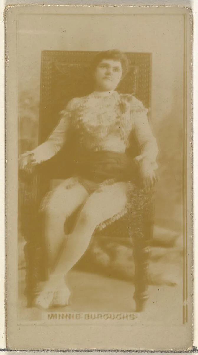 Minnie Buroughs, from the Actors and Actresses series (N145-8) issued by Duke Sons & Co. to promote Duke Cigarettes — W. Duke, Sons & Co.|American Tobacco Company