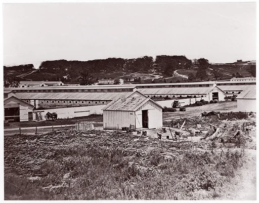 Camp Barry near Bladensberg, Maryland. Stables