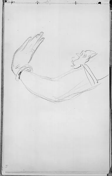 Arm of a Javanese Dancer (from Sketchbook of Javanese Dancers) — John Singer Sargent