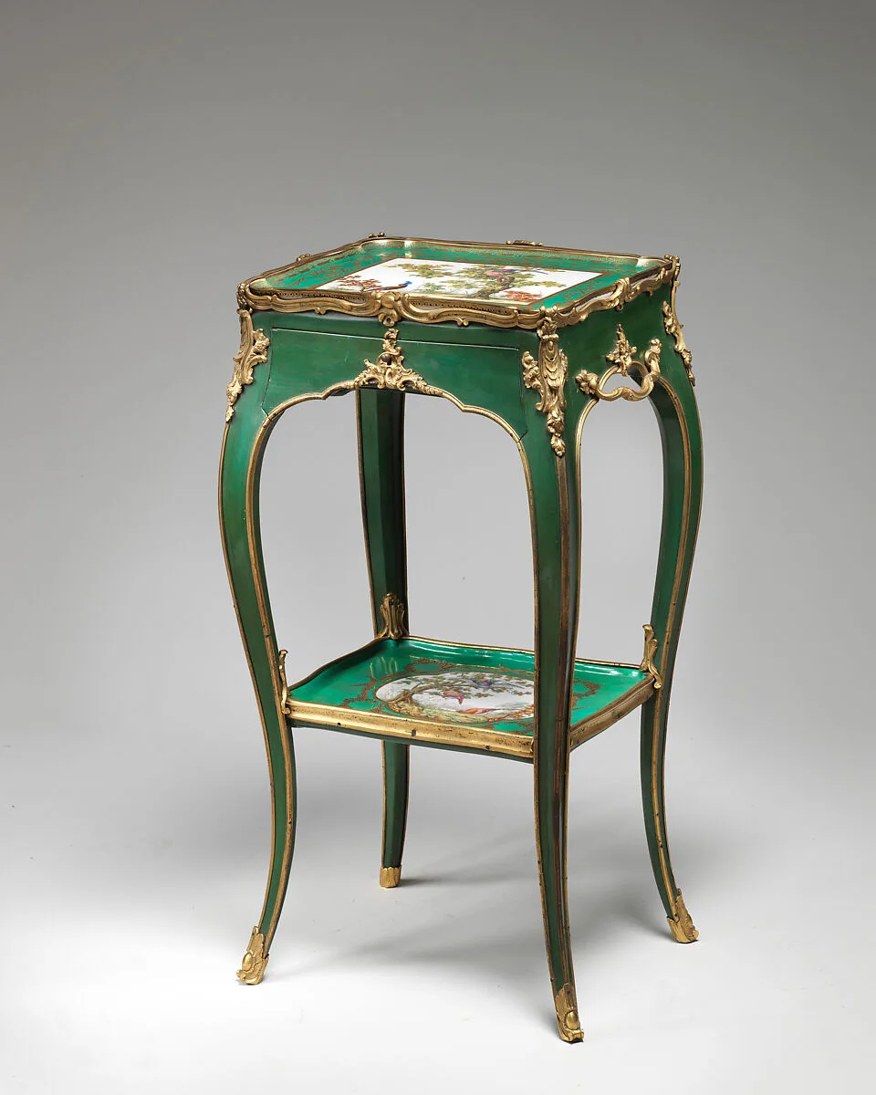 Eating and work table (one of a pair) — Bernard II van Risenburgh|Sèvres Manufactory|Bernard III van Risamburgh|Minton(s)