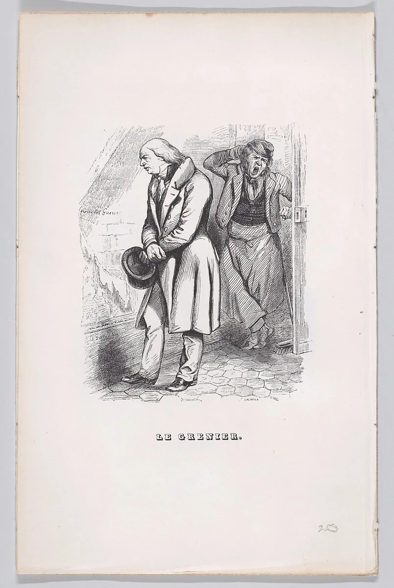 "The Attic" from The Complete Works of Béranger — Pierre Jean de Béranger|Cherrier|J. J. Grandville|Fournier & Perrotin