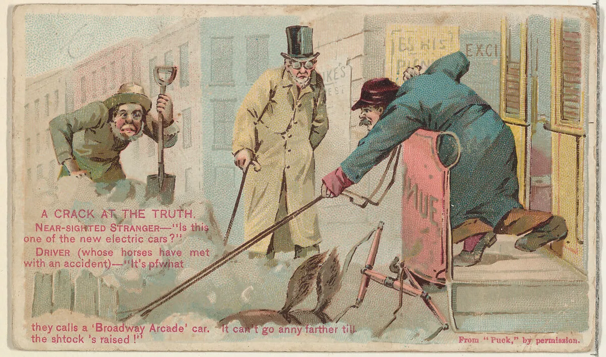 A Crack at the Truth, from the Snapshots from "Puck" series (N128) issued by Duke Sons & Co. to promote Honest Long Cut Tobacco — W. Duke, Sons & Co.|Knapp & Company