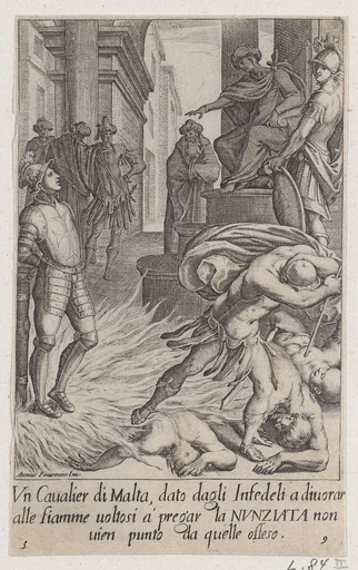 The Cavalier of Malta, from Scelta d'Alcuni Miracoli e Grazie della Santissima Nunziata di Firenze (Selection of Some Miracles and Graces that Occurred in the Church of the Annunziata in Florence)