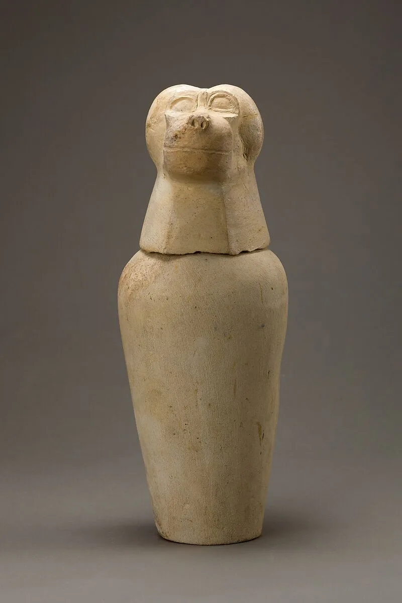 Canopic jar with baboon head — Unknown