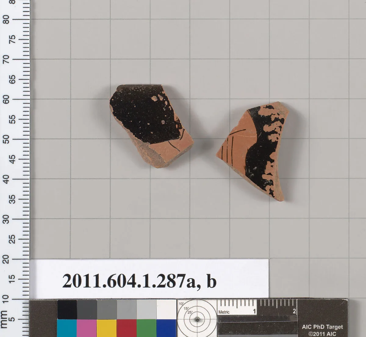 Terracotta fragments of a kylix (drinking cup) — Unknown