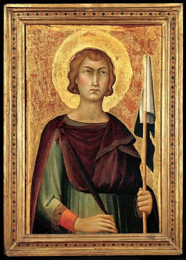 Cassetta frame on a polyptych panel