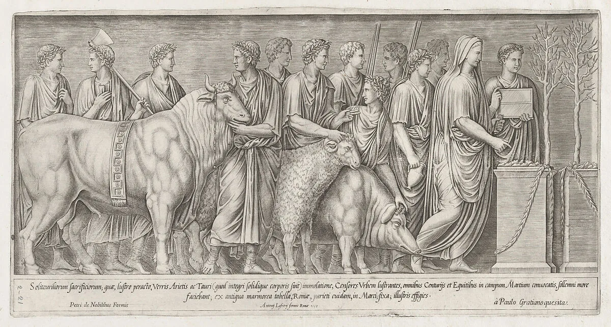 Speculum Romanae Magnificentiae: Sacrifice on the Campus Martius — Anonymous|Antonio Lafreri|Antonio Lafreri|Pietro de' Nobili|Paolo Graziani