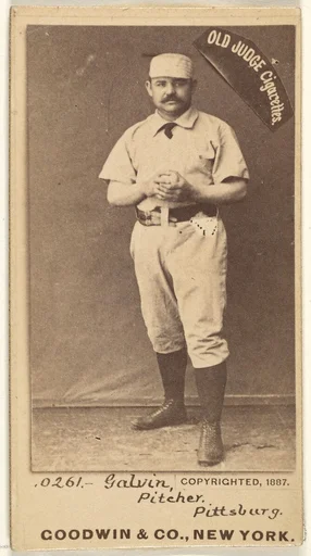 James Francis "Pud" Galvin, Pitcher, Pittsburgh, from the Old Judge series (N172) for Old Judge Cigarettes