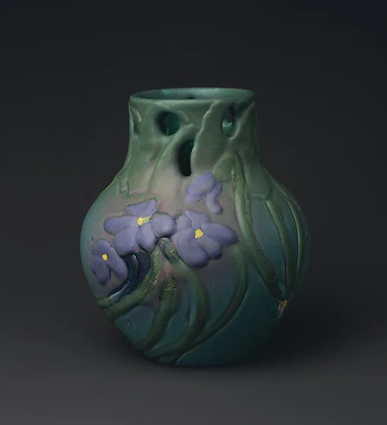 Vase with violets — Rookwood Pottery Company|John D. Wareham
