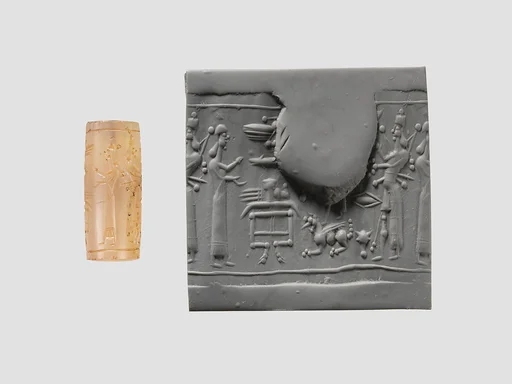 Cylinder seal with cultic scene