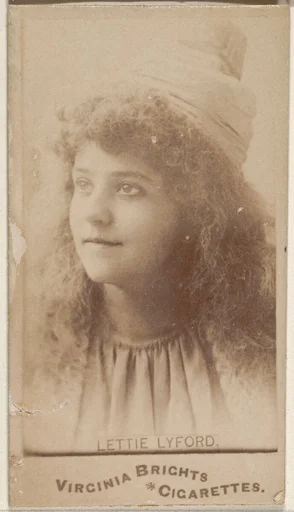 Lettie Lyford, from the Actors and Actresses series (N45, Type 1) for Virginia Brights Cigarettes