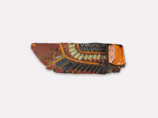 Inlay, wing from a winged sun or falcon