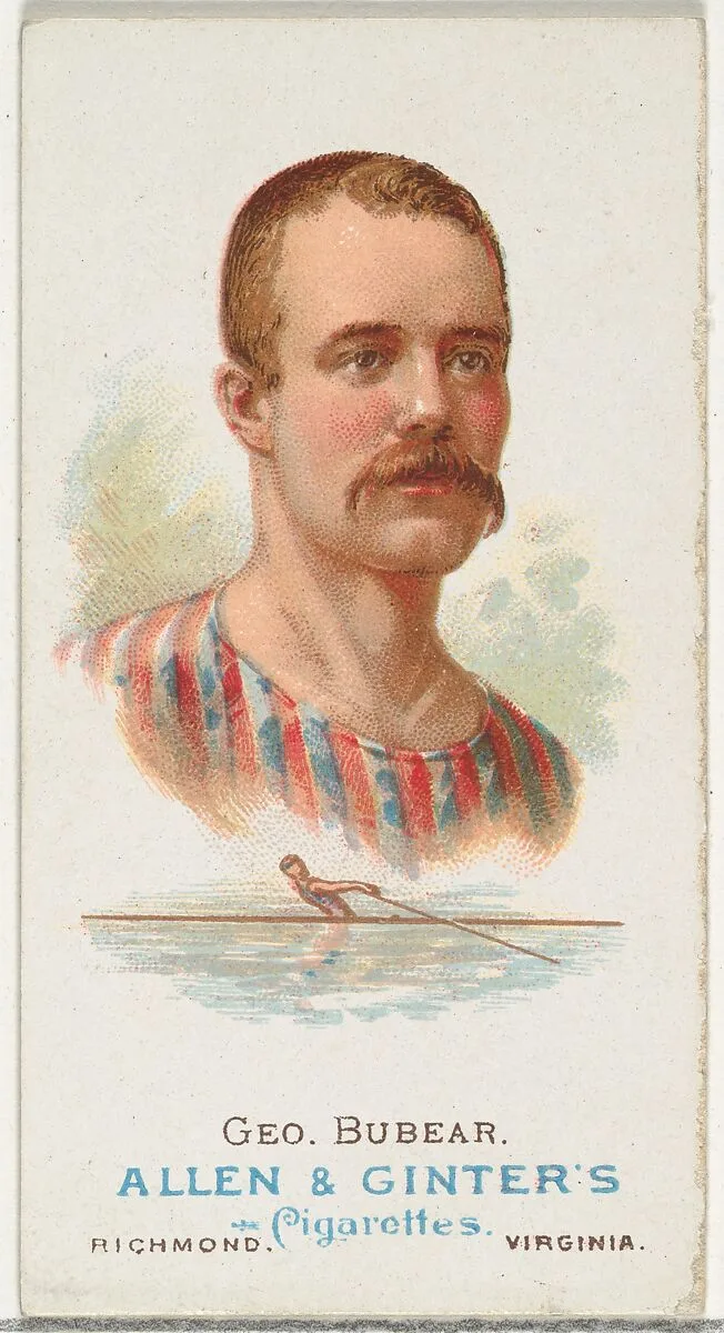 George Bubear, Oarsman, from World's Champions, Series 1 (N28) for Allen & Ginter Cigarettes — Lindner, Eddy & Claus|Allen & Ginter