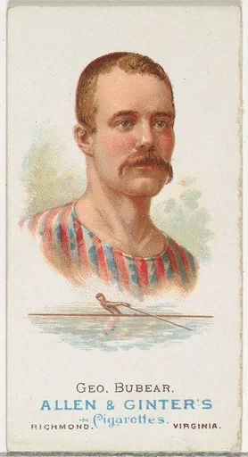 George Bubear, Oarsman, from World's Champions, Series 1 (N28) for Allen & Ginter Cigarettes