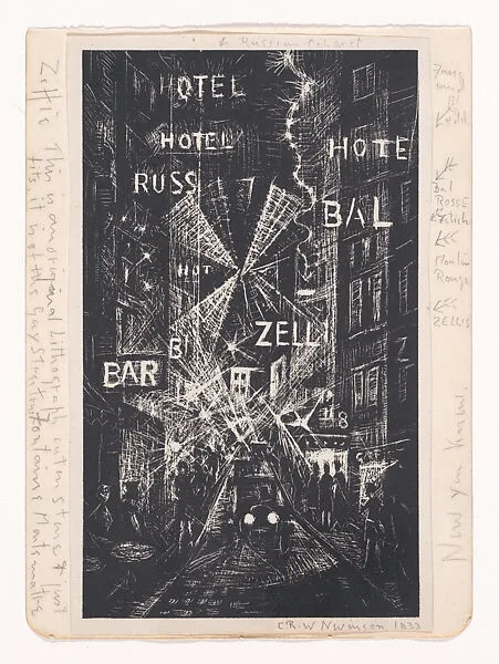 Montmartre by Night — Christopher Richard Wynne Nevinson