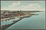 Clinton, Iowa. City Water Front and Steamboat Landing, view from High Bridge — Unknown