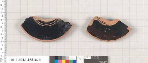 Terracotta fragments of kylikes (drinking cups)