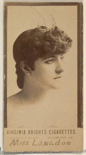 Miss Langdon, from the Actors and Actresses series (N45, Type 3) for Virginia Brights Cigarettes