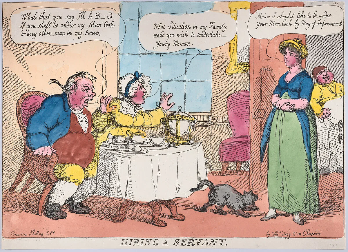 Hiring a Servant — Thomas Rowlandson|Thomas Tegg