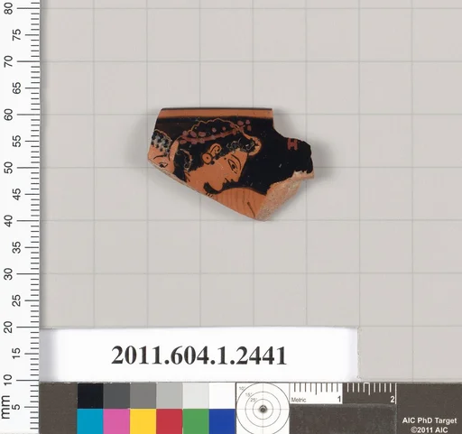 Terracotta rim fragment of a kylix (drinking cup)