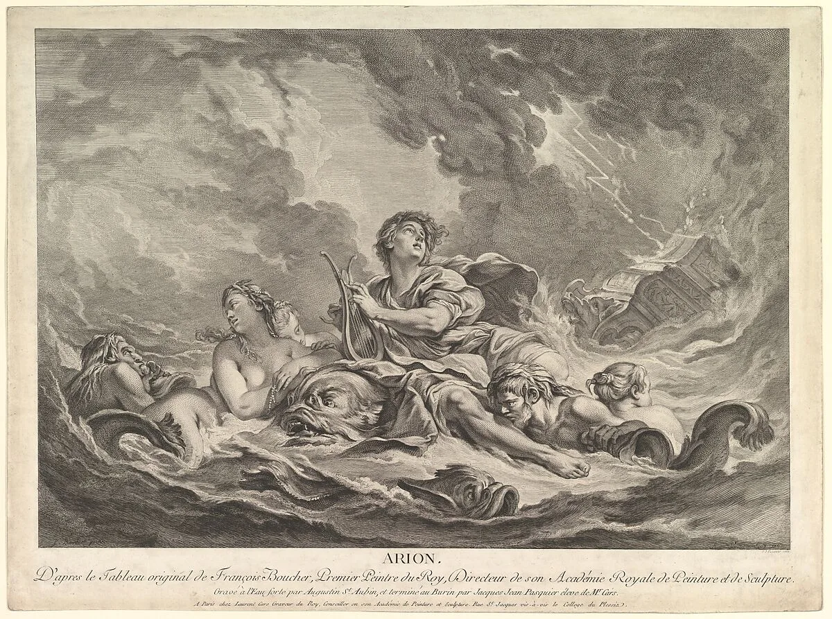 Arion — Augustin de Saint-Aubin|François Boucher|Jacques Jean Pasquier|Laurent Cars