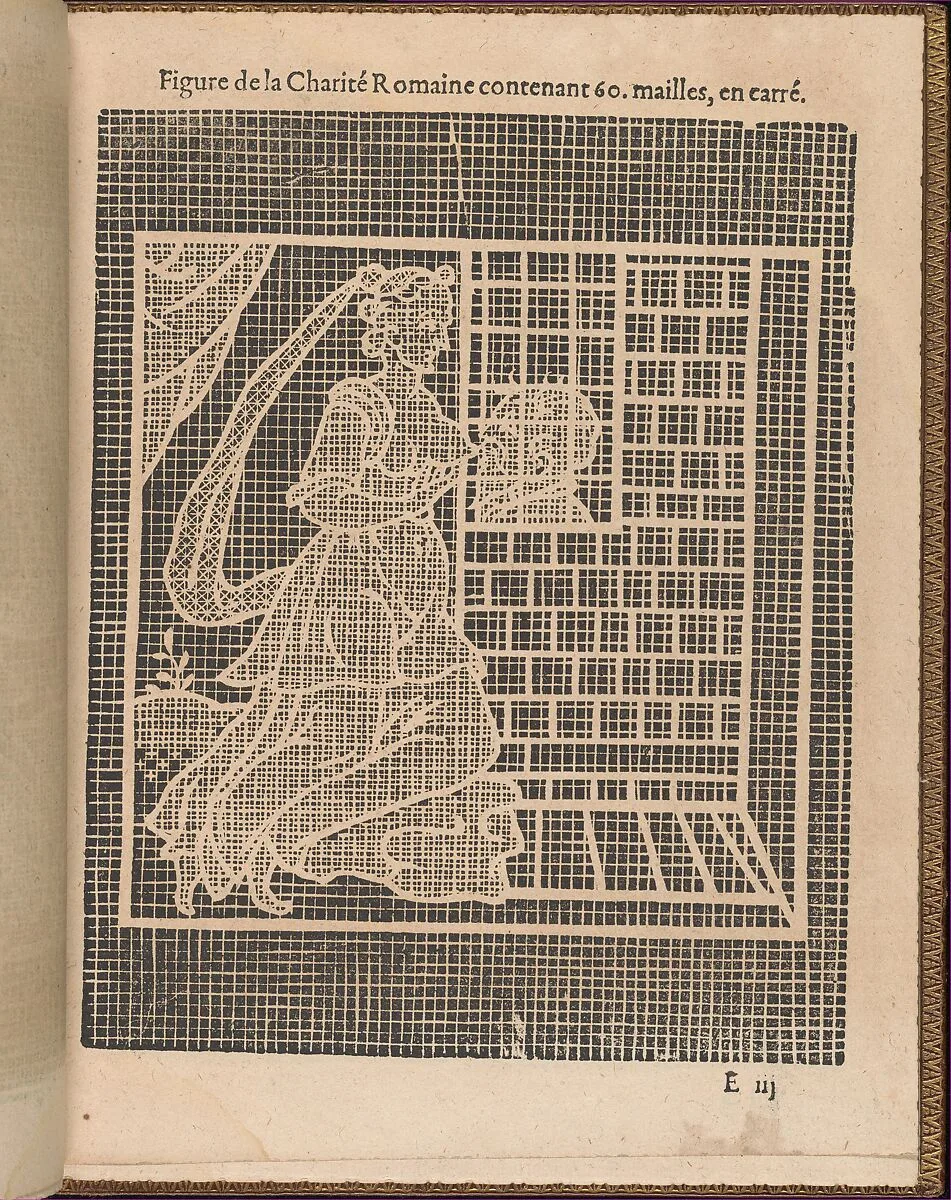 La Pratique de l'Aiguille, page 18 (recto) — Matthias Mignerak|Pierre Firens|Marie de Medici|Jean Le Clerc