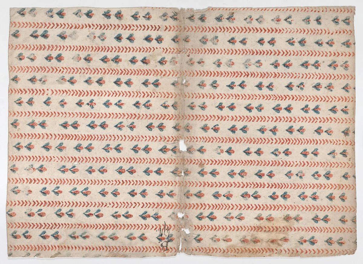 Book cover with overall floral pattern — Anonymous