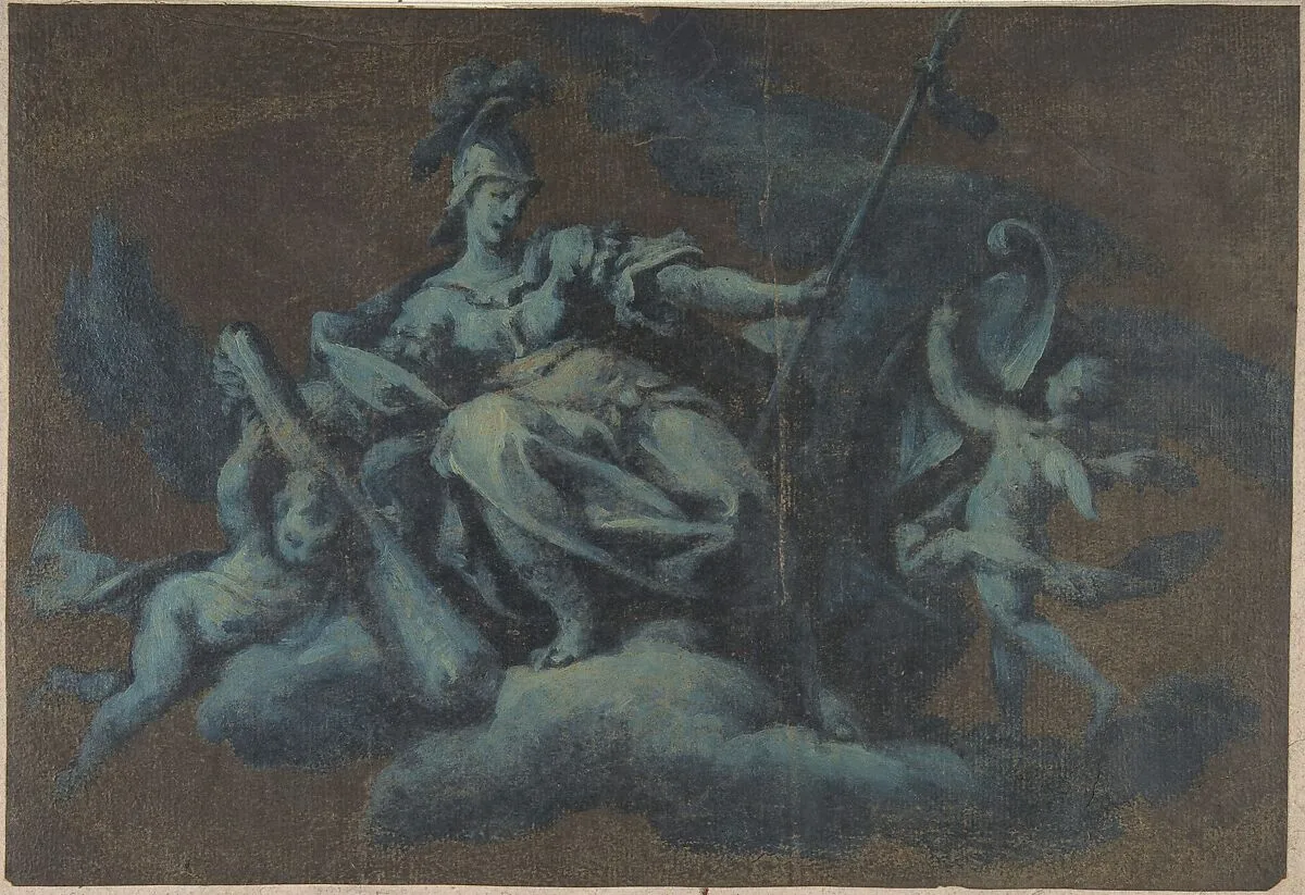 Allegorical Figure of Force — Giovanni Larciani ("Master of the Kress Landscapes")