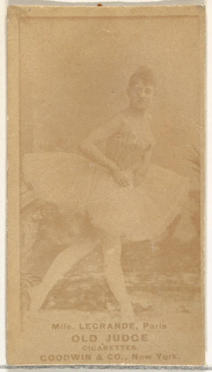 Mlle. Legrande, Paris, from the Actors and Actresses series (N171) for Old Judge Cigarettes — Goodwin & Company