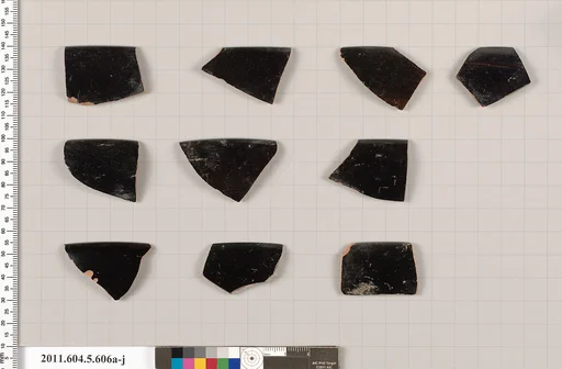 Terracotta rim fragments of kylikes (drinking cups)