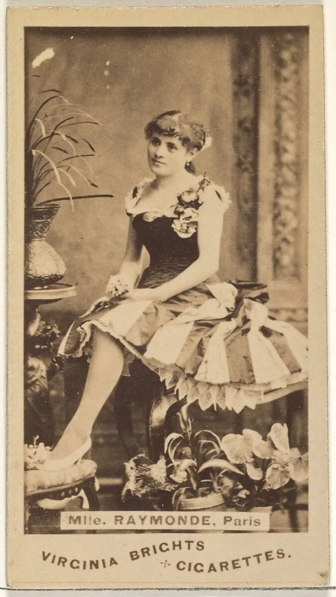 Mlle. Raymonde, Paris, from the Actors and Actresses series (N45, Type 1) for Virginia Brights Cigarettes — Allen & Ginter