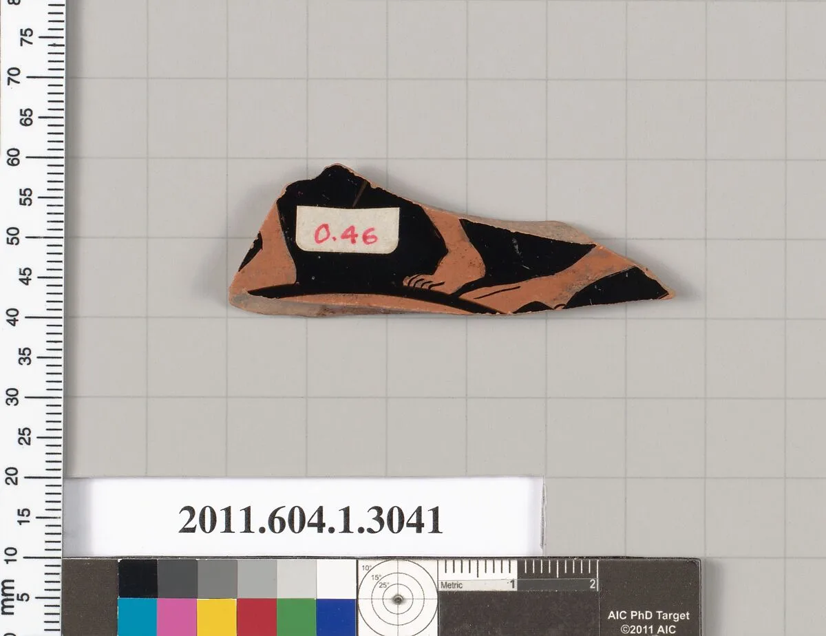 Terracotta fragment of a kylix (drinking cup) — Unknown