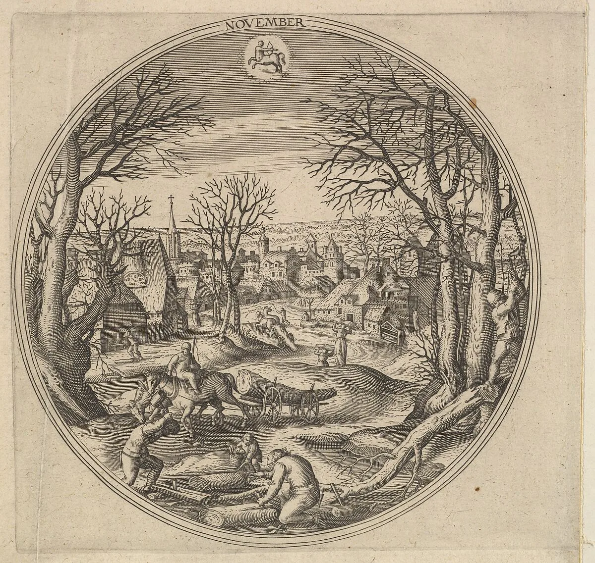 November, from "The Months" — Adriaen Collaert|Hans van Luyck|Hans Bol