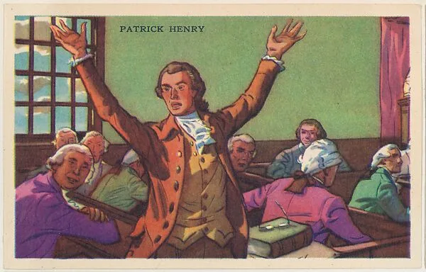 Patrick Henry, bakery card from the Frontiers of Freedom series (D39-4), issued by the Gordon Bread Company — Gordon Bread Company