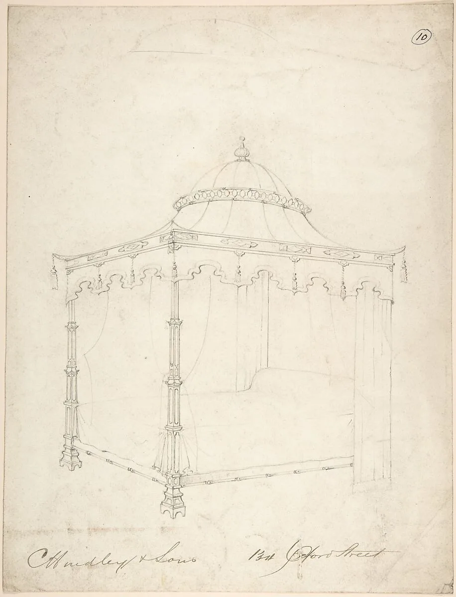 Design for Bed and Canopy — Charles Hindley and Sons