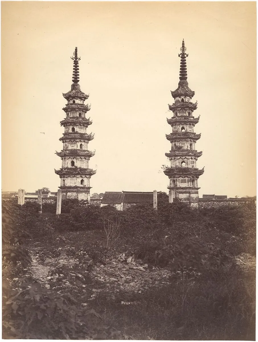Twin Pagodas at Foochow — John Thomson