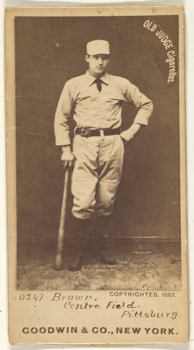 Thomas "Tom" Tarlton Brown, Center Field, Pittsburgh, from the Old Judge series (N172) for Old Judge Cigarettes — Goodwin & Company