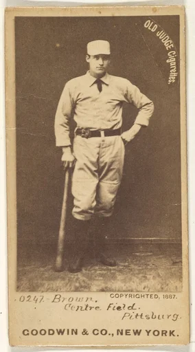 Thomas "Tom" Tarlton Brown, Center Field, Pittsburgh, from the Old Judge series (N172) for Old Judge Cigarettes