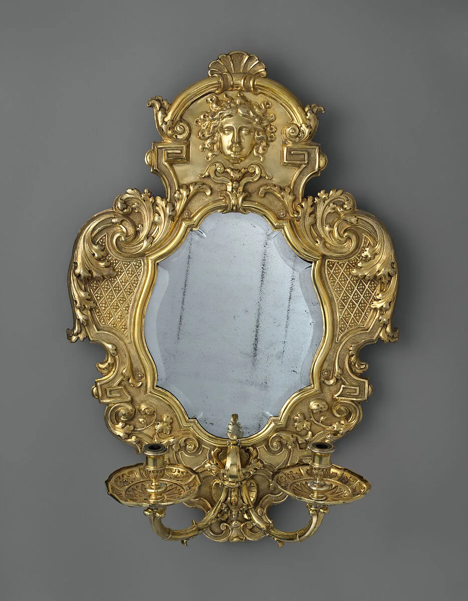 Monumental mirror sconce (one of a pair) — Johann Jakob II Priester|Peter Rahm|Paul Solanier