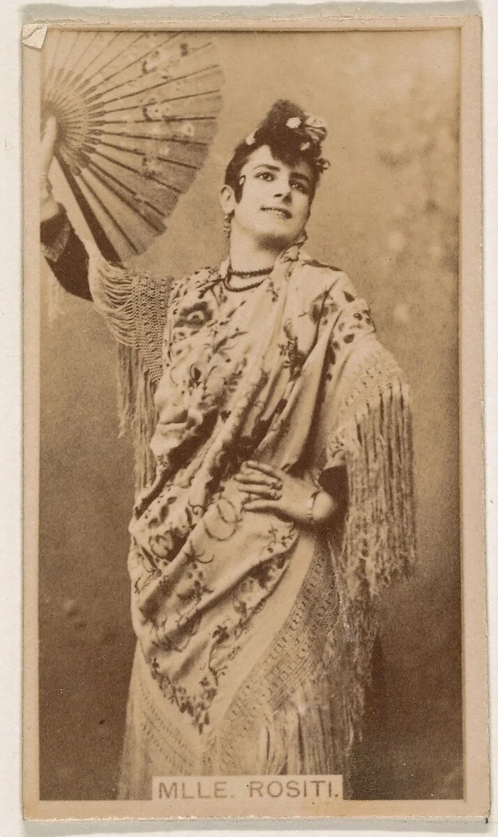 Mlle. Rositi, from the Actresses series (N245) issued by Kinney Brothers to promote Sweet Caporal Cigarettes — Kinney Brothers Tobacco Company